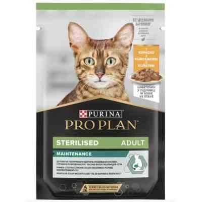 Влажный корм для кошек Purina Pro Plan Sterilised Nutrisavour. С курицей 85 г (7613036092852) Винница