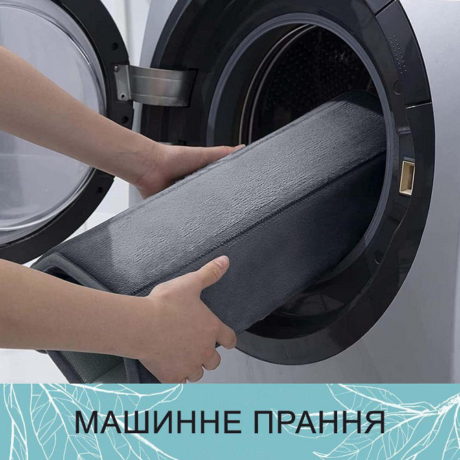 Набір килимків для ванної з ефектом пам'яті 2 шт (50 х 80 см и 40 х 60 см) Графіт - Антиковзаючі, м' Київ - фото 6