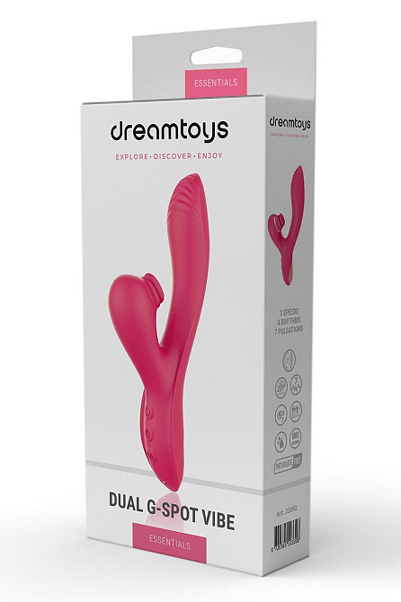Вібратор кролик подвійний стимуляції Dream Toys Dual G-Spot Vibe Essentials, рожевий Sex Aura Київ - фото 5