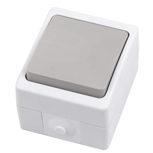 754 білий Вимикач зовнішній 1кл IP54 Лезард Житомир - изображение 1