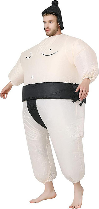 Костюм борця сумо надувний для дорослих, гумористичний образ для виступів, карнавалу, вечірок, Хелловіну 150–190 см Київ - фото 5