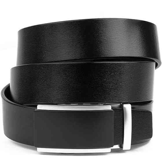 Ремінь чоловічий з автоматичною пряжкою Чорний (Vintage) Київ