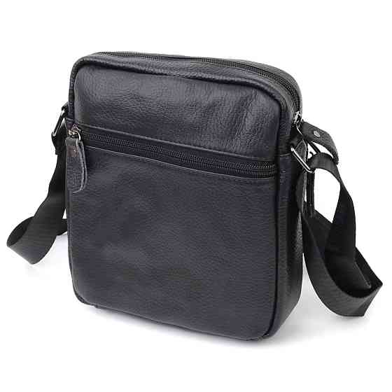 Сумка чоловіча Vintage 20678 шкіряна Чорний Київ