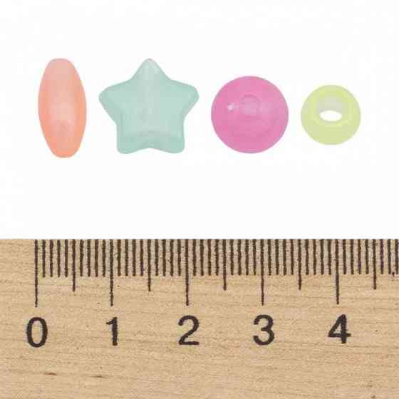 Декоративні намистинки для творчості Флуоресцентні Dom Busin УТ100031615 в упаковці 130 шт Вінниця