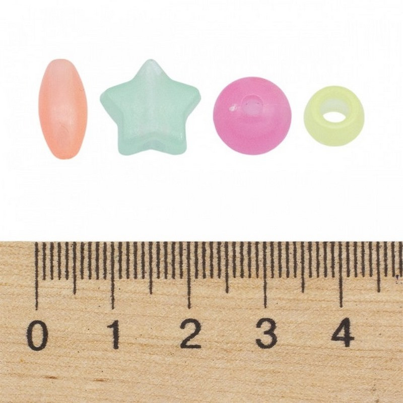 Декоративні намистинки для творчості Флуоресцентні Dom Busin УТ100031615 в упаковці 130 шт Вінниця - фото 6