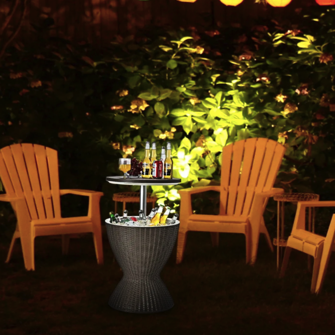 Стіл-холодильник Costway Curver з регульованою висотою 30L коричневий Киев - изображение 6