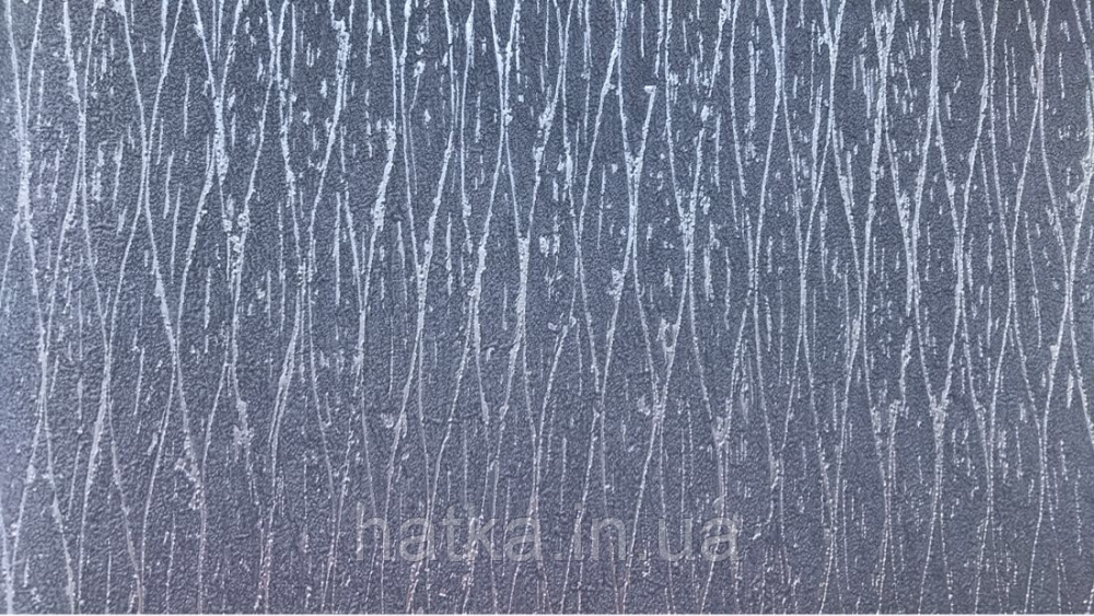Шпалери вінілові на флізеліні Marburg Loft 0.53x10 темно-сірі хвилясті срібні смуги Київ - фото 2