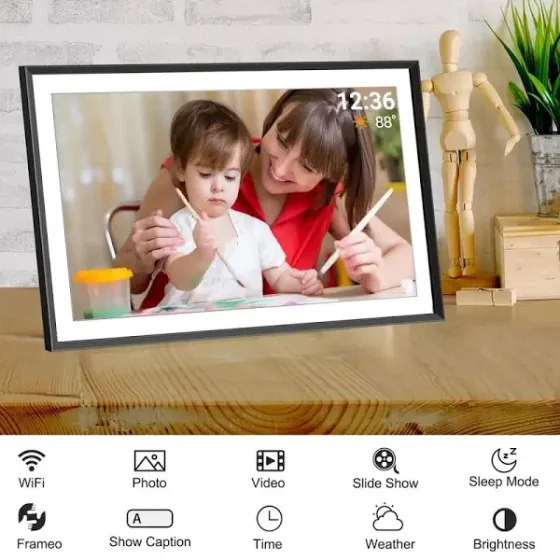 Цифрова фоторамка Frameo 10,1" HD IPS-екран, 32 ГБ, WiFi, робота через програму, в подарунковій коро Київ
