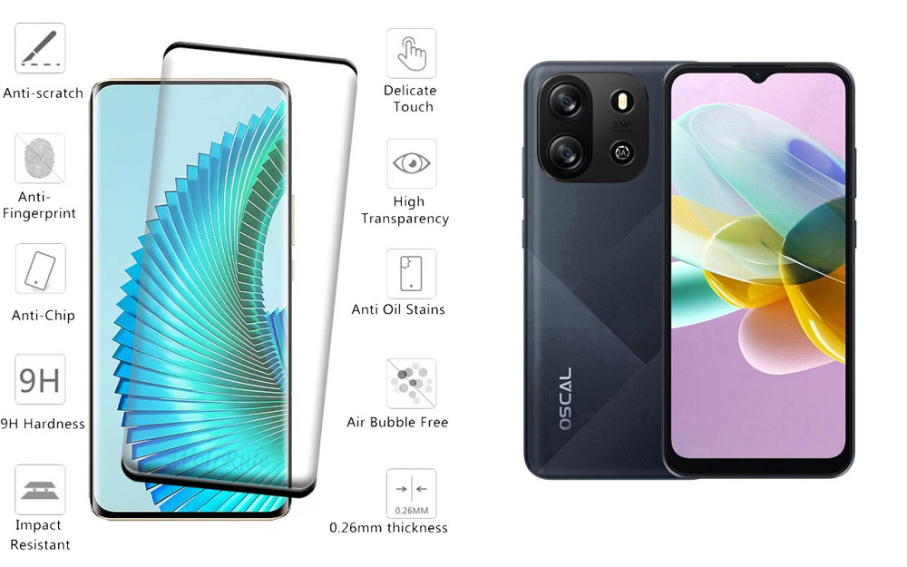 Захисне скло HyperGlass Pro для Blackview Oscal Flat 1C – максимальна чутливість та захист Київ - фото 2
