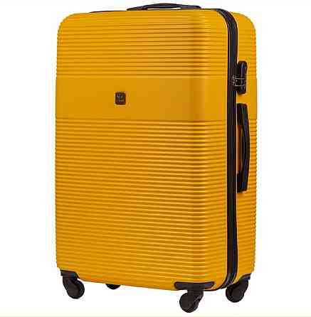 Валіза пластикова WINGS 5398 велика 75 см жовта Київ