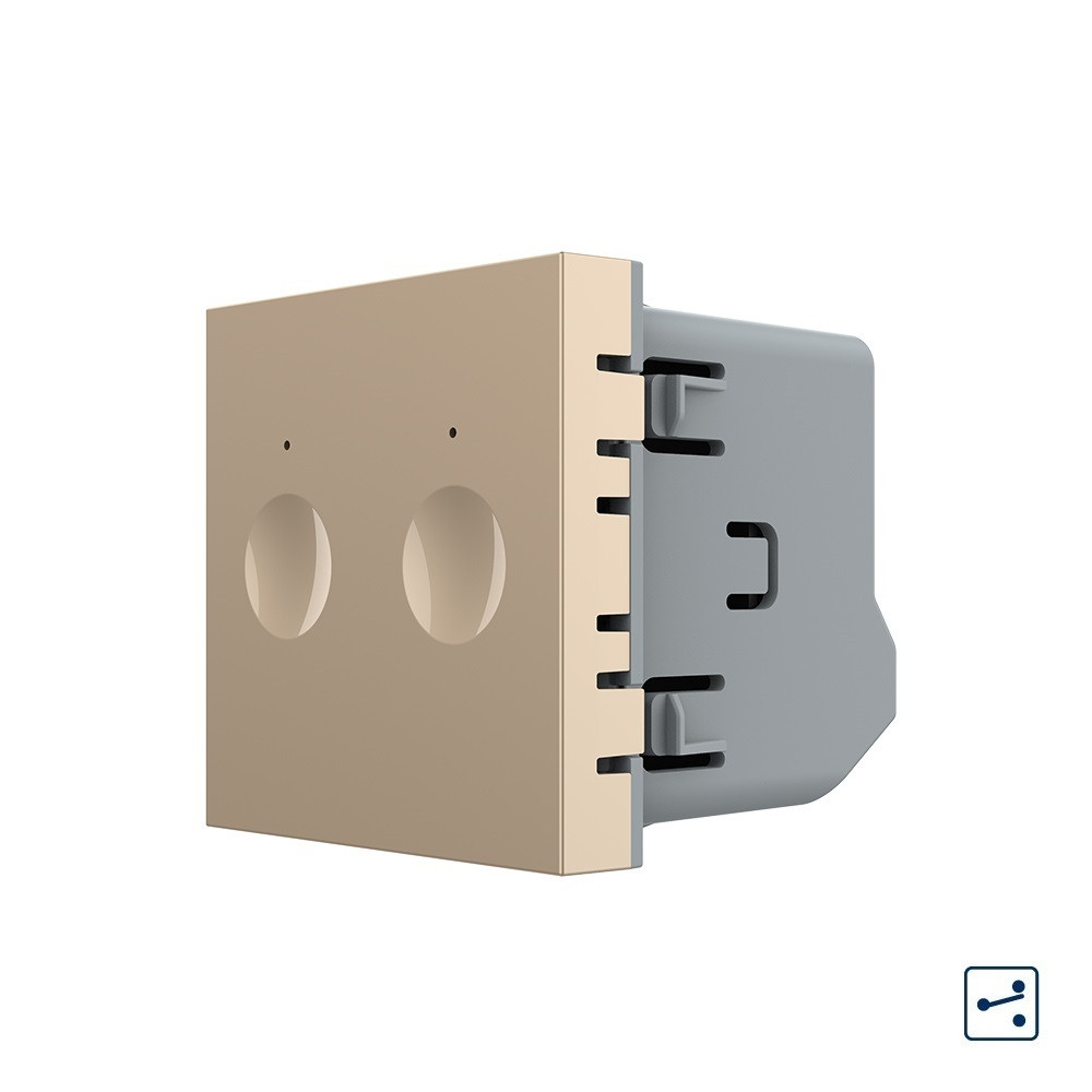 LIVOLO Сенсорний вимикач LIVOLO Sense, 2-сенсорний, золотий, прохідний / перехресний, 5А 230В, Коломыя - изображение 4