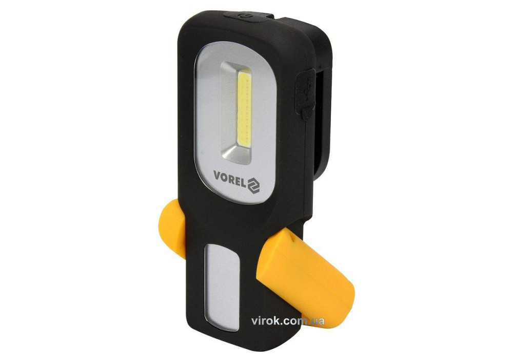 Ліхтар COB LED акумуляторний VOREL : діодний (3Вт) 100Lm, Li-Ion 3.7 В, 800 A/Год, 5 режимів [12/48] Одеса - фото 1