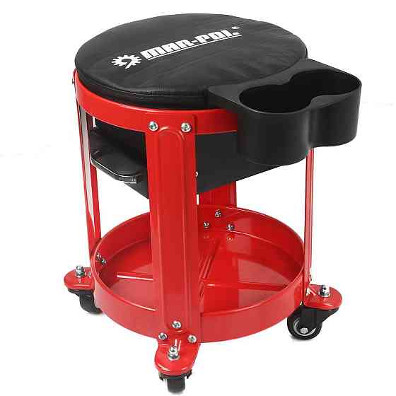 Табурет стульчик для мастерской с ящиком и на колесах Mar-Pol (M80196) Нововолынск