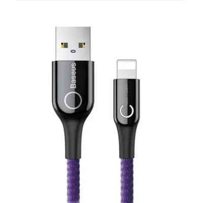 Дата кабель USB 2.0 AM to Lightning 1.0m 2.4A purple Baseus (CALCD-05) Винница