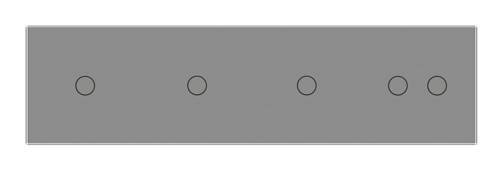 Рамка 4-постова для трьох 1-сенсорних та одного 2-сенсорного вимикачів (1-1-1-2) LIVOLO, загартоване скло, сіра, 294×80 мм (VL-P701/01/01/02-8I) Коломыя - изображение 3