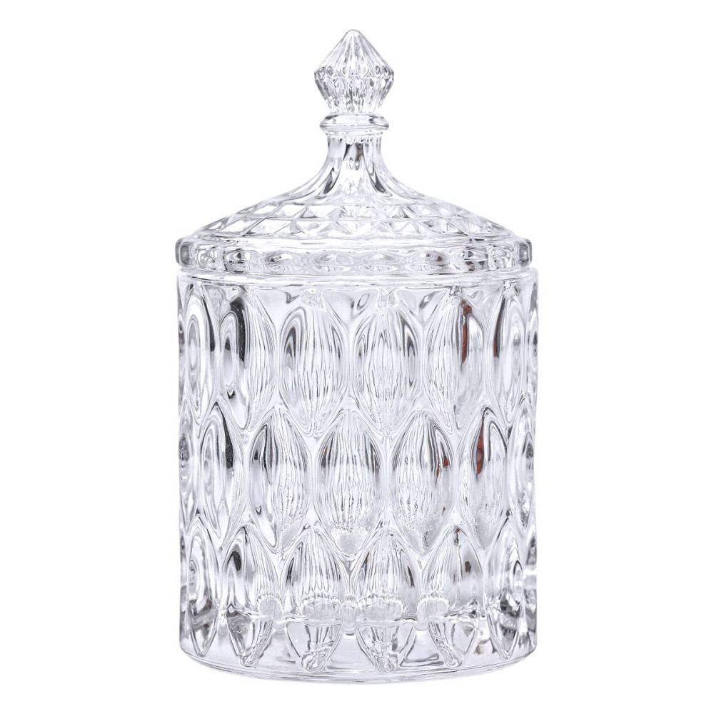Цукорниця з кришкою Ø 7.5 см ваза цукорниця кругла скляна HP-4-102 Коломия - фото 4