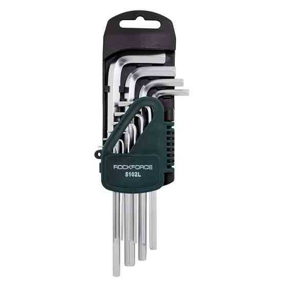 Набір ключів Г-подібних довгих 6-граних, 10пр. (1.27, 1.5, 2, 2.5, 3-6, 8, 10мм) ROCKFORCE RF-5102L Одеса
