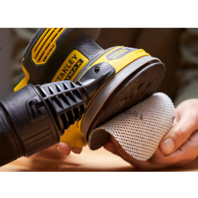 Шлифовальная машина Stanley эксцентриковая аккумуляторная FatMax, безщеточная,Li-Ion 18В,2Ah, 125 мм, 12000 об/мин (SFMCW220D1S) Винница - изображение 7