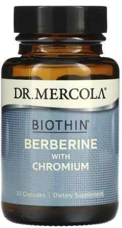 Біотин берберин із хромом Dr. Mercola Biothin Berberine with Chromium 30 капс Київ