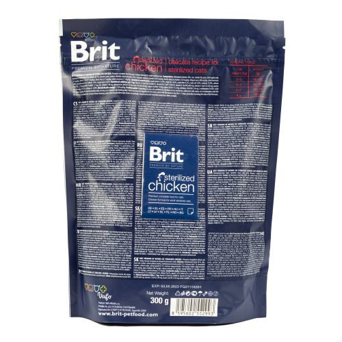 Корм сухий Brit Premium by Nature Cat Sterilised для стерилізованих котів з куркою 300 г Київ - фото 3