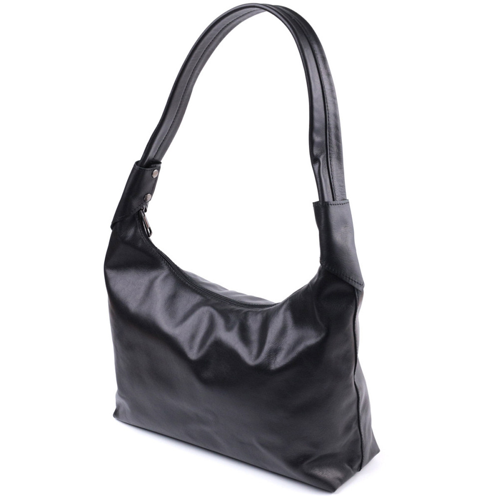 Практична жіноча сумка на плече з гладкої натуральної шкіри Shvigel 22828 Чорна Київ - фото 10