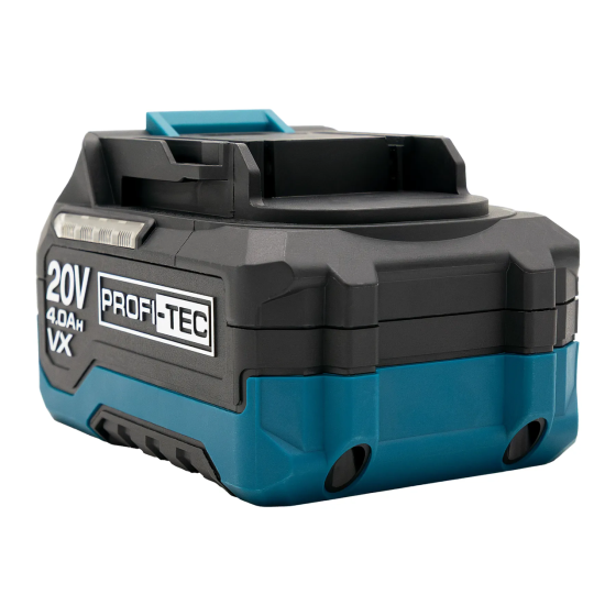 Акумуляторна батарея PROFI-TEC PT2040VX POWERLine : 20V, 4.0Аh, з індикатором заряду, високострумова (007021) Київ