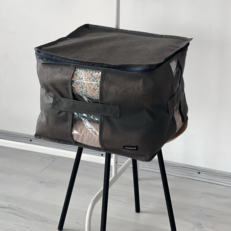 Вместительная сумка для хранения вещей 35х35х25см (Серый) Сумы - изображение 1