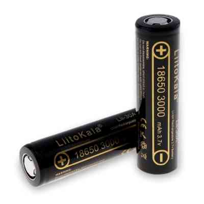 Акумулятор 18650 3000mah Li-Ion, (2850-3250mah), 3.7V (2.75-4.2V), Blac Liitokala (Lii-30A) Вінниця