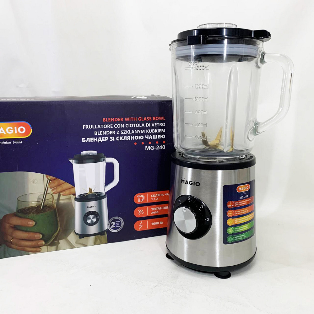 Електричний блендер блендери стаціонарні MAGIO MG-240 1000 Вт, Блендер електричний для смузі OK-56 Київ - фото 9