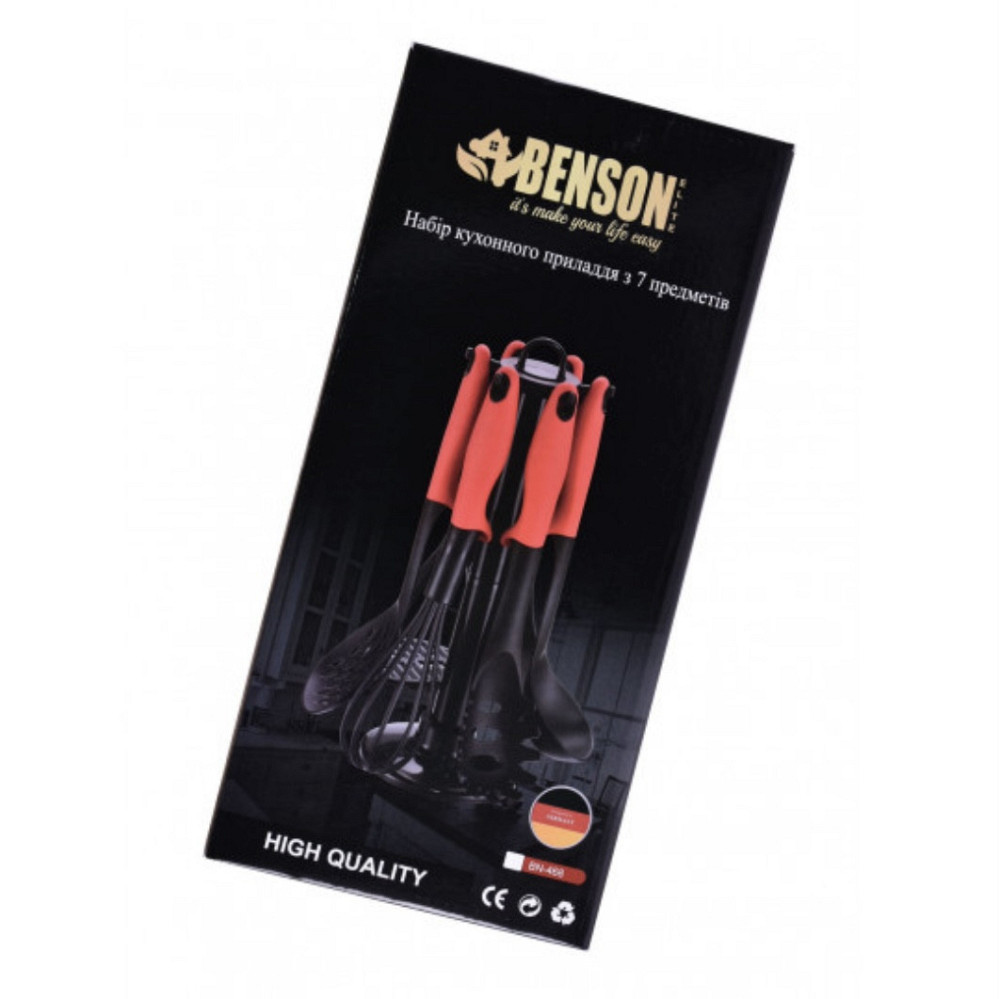 Набор нейлоновых поварешек из 7 предметов (красный) BN-468 (6 шт/ ящ) Одесса - изображение 1