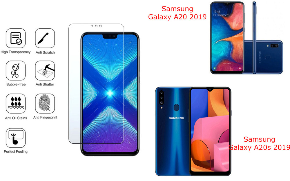 Защитное стекло NeoGlass для Samsung Galaxy A20 2019, Galaxy A20s 2019 – ультрапрозрачное и устойчивое Киев - изображение 4