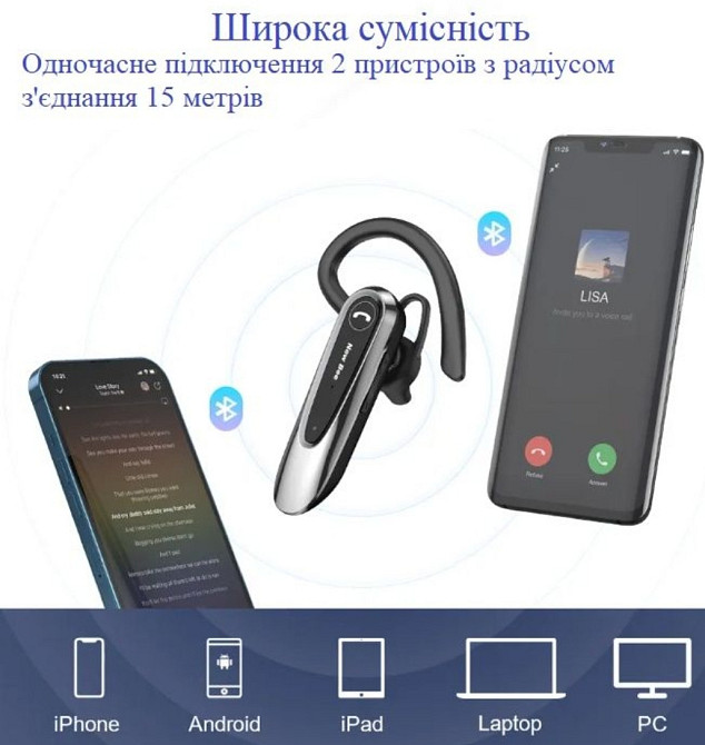 Гарнитура: New Bee LC- B41 с чехлом! Харьков - изображение 7