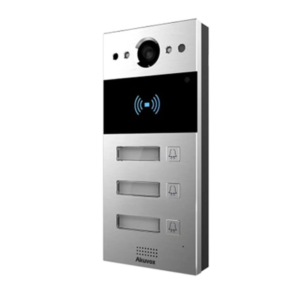 IP-відеопанель на 3 абоненти 2Mp Akuvox R20B SIP зі зчитувачем EM-Marine / Mifare / NFC (87-00032) Київ - фото 3