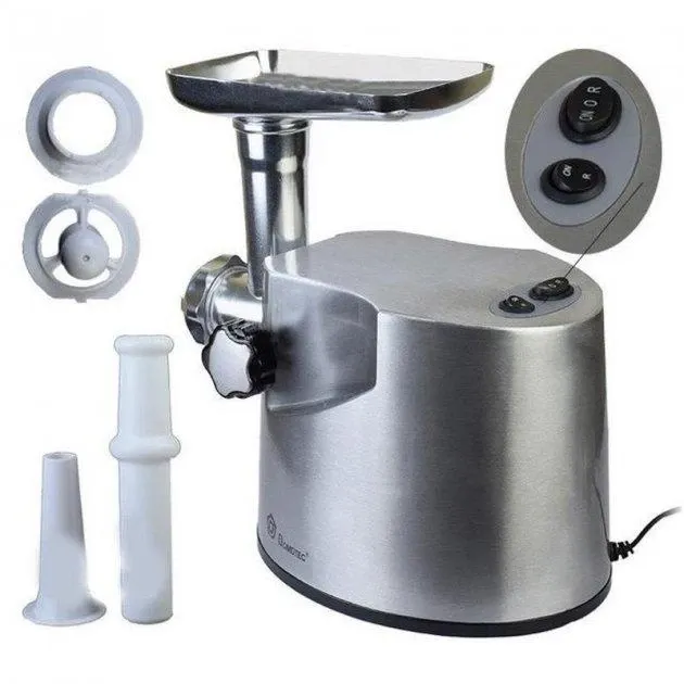 Професійна електрична м’ясорубка DOMOTEC MS-2021S 3000 Вт, корпус нержавіюча сталь, 3 решітки, реверс Одеса - фото 4
