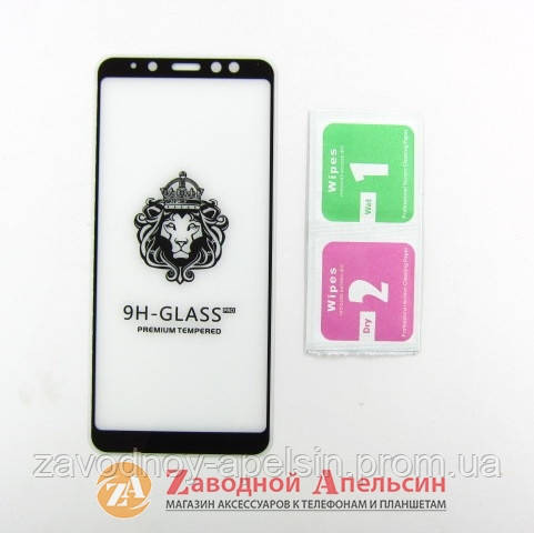 Захисне скло Samsung A8 plus A730 full Glass черн Одеса - фото 2