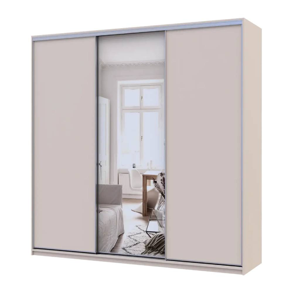 Шкаф-купе Doros Сити Лайт Кашемир 2 ДСП/1 зеркало 225х60х225 (80736383) Львов - изображение 1