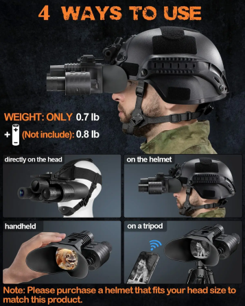 Прибор ночного видения NV-880 8x16MP 1080P HD WiFi 850nm (до 600м в темноте) + крепление FMA L4G2 (пластик) Винница - изображение 7