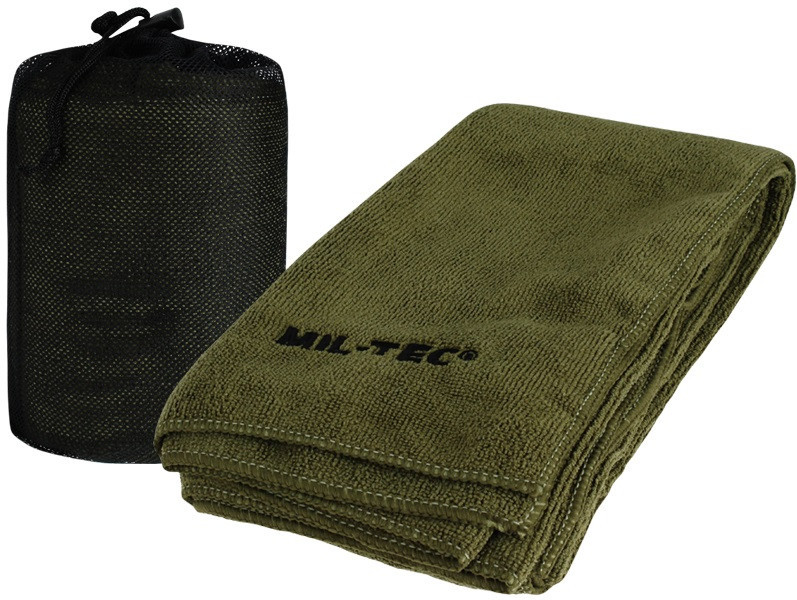 Туристичний Рушник швидковисихаючий 120х60 см з чохлом "Мікрофібра" Mil-Tec від Sturm (16011111) Olive Нововолинськ - фото 1