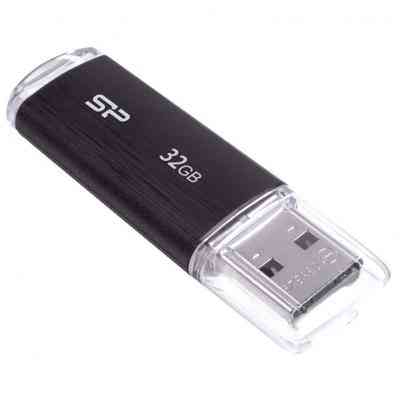 USB флеш накопитель Silicon Power 32GB Ultima U02 Black USB 2.0 (SP032GBUF2U02V1K) Винница