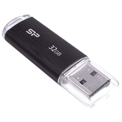 USB флеш накопитель Silicon Power 32GB Ultima U02 Black USB 2.0 (SP032GBUF2U02V1K) Винница - изображение 3