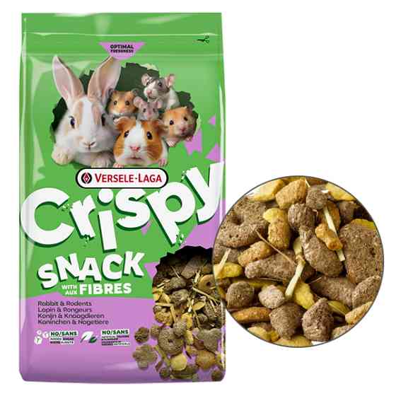 Versele-Laga Crispy Snack Fibres ВЕРСЕЛЕ-ЛАГА КРІСПІ СНЕК ФІБРЕС додатковий корм ласощі для гризунів Київ