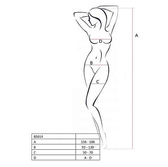 Бодистокинг Passion BS014 red, комбинезон, крупная сетка Sex Aura Киев