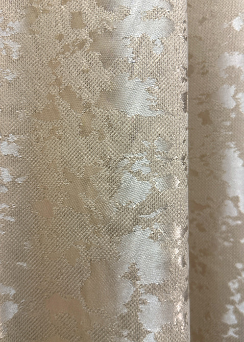 Комплект готовых штор VR-Textil Лен мрамор Pavliani VO № 1713ш айвори 150х275 см 2 шт (33-0613) Киев - изображение 8