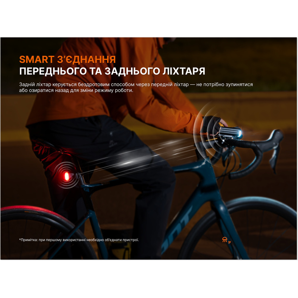 Комплект велосипедных фар Fenix BC28R (передняя + задняя) Винница - изображение 10