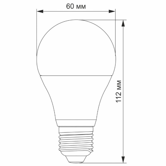 Лампа A60e 8W E27 4100К 220V LED Videx Житомир