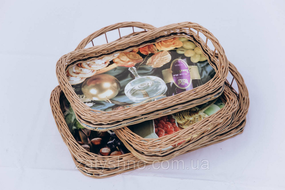 Набір підносів із лози Київ - фото 4