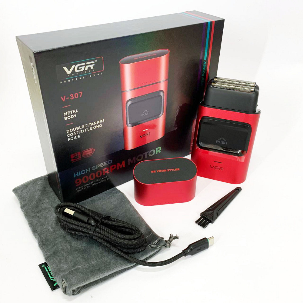 Чоловіча акумуляторна електробритва, Бритва з акумуляторним зарядним пристроєм, Бритви акумуляторні ZE-17 Івано-Франківськ - фото 9