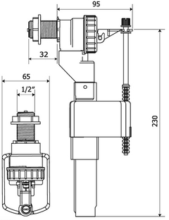 Клапан наповнення бокової подачі пластик 1/2 KK POL (Польща) Харків - фото 2