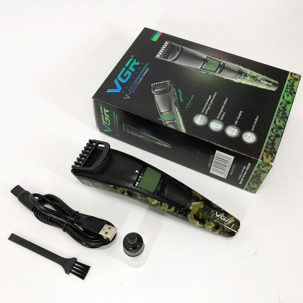 Машинка для стрижки на акумуляторі VGR-053, Універсальний тример для стрижки та гоління DA-65 Івано-Франківськ - фото 6