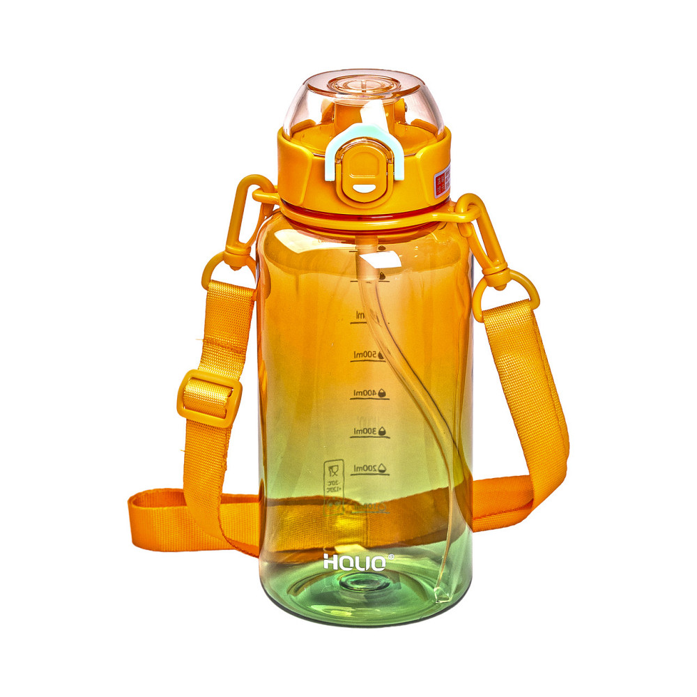 Yiwu Пляшка для води 1 л пляшечка з мундштуком помаранчева HP-14-31O Київ - фото 1